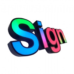 Custom Led Advertising RGB Letter Store Front Signage Shop Sign