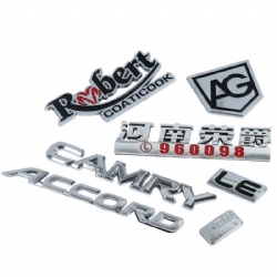 Custom 3D ABS Auto Parts Logo Letter Chrome Car Badge Emblem