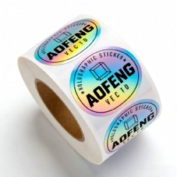 Custom Logo Print Vinyl Stickers Self Adhesive Hologram Labels
